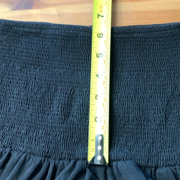 Next Petite Deep  Black Strapless Summer Dress with Elasticized Bust - Picture 12 of 12